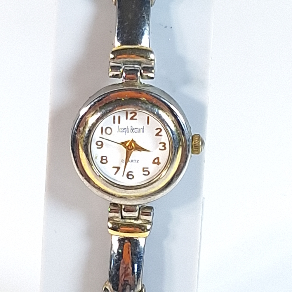 Vintage Joseph Bernard Two Tone Quartz Wrist Watch, New Battery